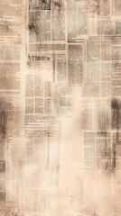 Obraz premium Vintage Newspaper Background Texture Displays Text and Images with a Grunge, Weathered Effect
