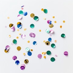 Colorful foil confetti accessories celebration decoration.