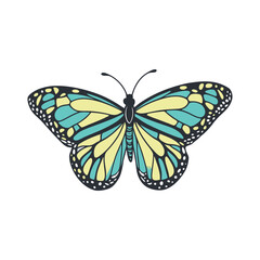 Colorful Butterfly Vector Style Illustration Clip Art