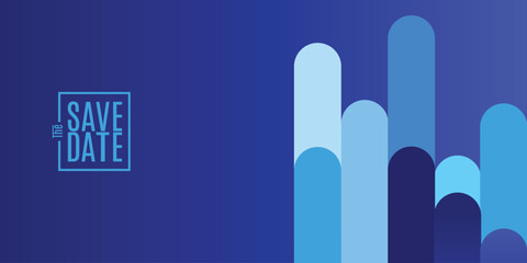 Save the date banner. Can be used for business, marketing and advertising. logo graphic design of event summit made for Technology and upcoming events.