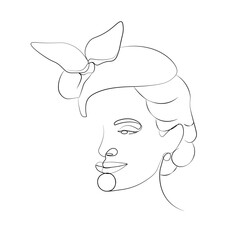 woman face vector