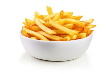 French fries food white background french fries.