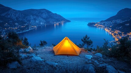 Night Camping by the Sea: A Serene Coastal Adventure