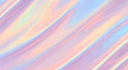 Obraz premium A holographic pastel pelt texture with subtle iridescent effects in multiple soft tones, AI Generated