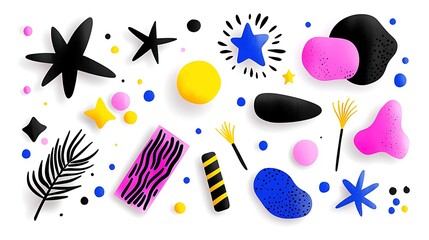 Vibrant Abstract Shapes and Colors A Playful Graphic Design Collection
