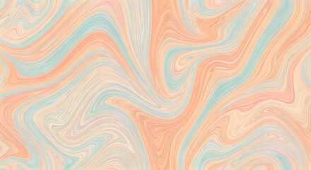 A marble-like pastel pelt texture blending soft coral, cream, and icy blue, Ai Generate