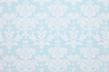 Fototapeta premium 1960s vintage wallpaper babyblue damask pattern backgrounds repetition.