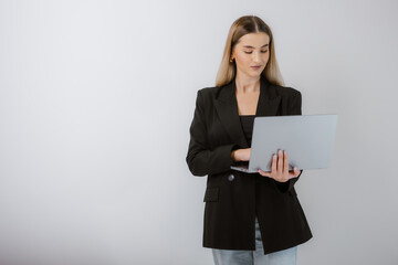 Naklejka premium Professional Woman with Laptop