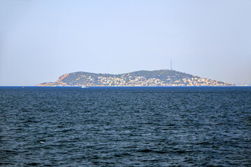 Fototapeta premium landscape of sea and kinaliada island adalar prince's island istanbul