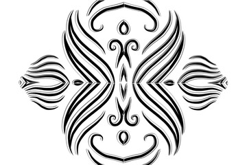 Beautiful classic design colourful background with flower leaf line art pattern of indonesian culture traditional batik	