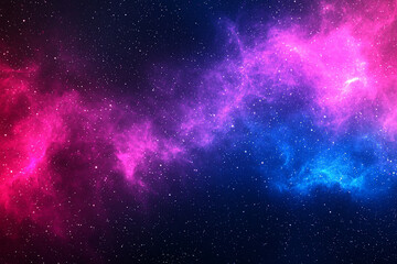Fototapeta premium Vibrant cosmic nebula with swirling pink and blue colors against a starry night sky backdrop