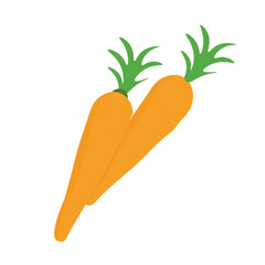 carrots isolated on white background