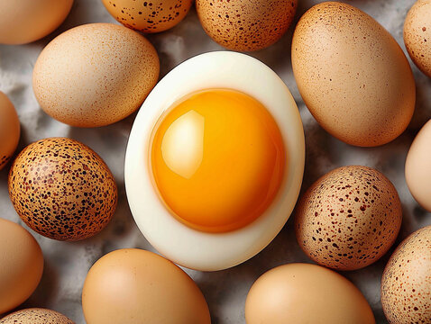 Eggs top view.
