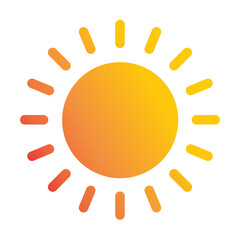 line icon symbol summer sun design vector flat on white baclkground