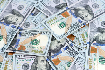 Background of 100 dollar bills