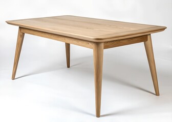 wooden table isolated on white background