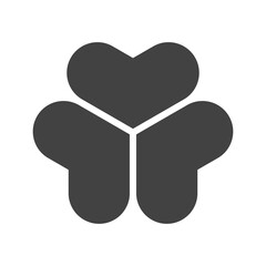 three love icon symbol vector isolated on white background