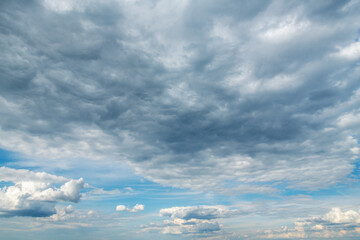 Blue sky with white clouds.
