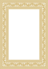 Gold ethnic frame border ornament.