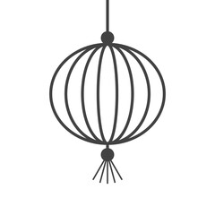 line icon lantern chinese new year isolated on white background