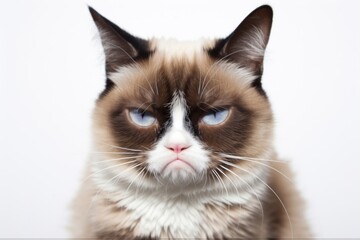 Grumpiness cat mammal animal cute.