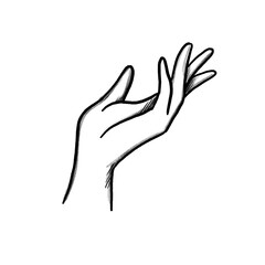 Yoga, Hand, Meditation, hand-drawn pencil drawing, illustration, black, transparent background, PNG