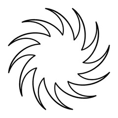 Yoga, sun, Chakra, mandala, hand-drawn pencil drawing, illustration, black, transparent background, PNG