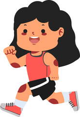 Girl running on school sport day