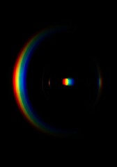 Chromatic aberration effect on a black background - perfect for image editing and used as overlay
