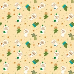 Cute llamas digital seamless pattern. Jpeg seamless pattern. digital paper for scrapbooking