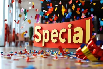 Festive indoor event banners promotional graphic design overview