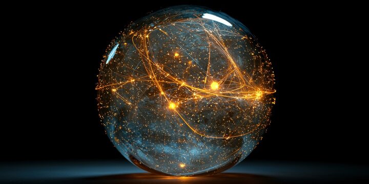 Digital environment concepts global internet pathways illuminated