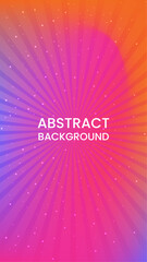 Abstract pink and orange gradient background with sunrise, rays or shine light