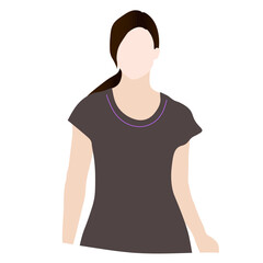 a girl with t-shirt