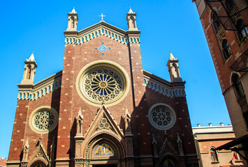 The Saint Antoine Church  building facade in istanbul