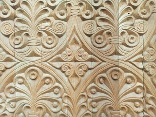 piece of wood with handcrafted patterns