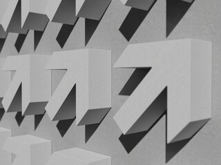 Many Arrows Pointer Signs on Concerte Background