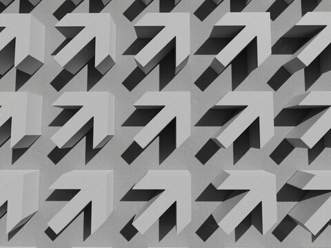 Many Arrows Pointer Signs on Concerte Background