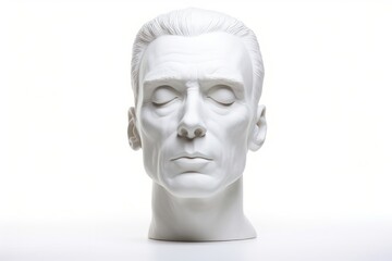 Fototapeta premium Sculpture portrait statue white.