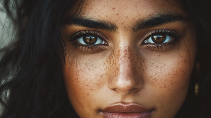 Portrait of an Indian Woman. Natural Portraits: An Honest Display of Diversity and Natural Beauty