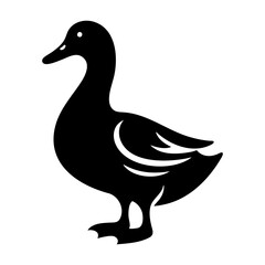 Obraz premium Duck silhouette icon symbol vector illustration
