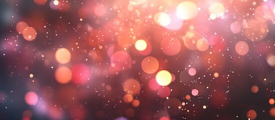 Vibrant bokeh lights in shades of pink, orange, and purple create a festive background ideal for New Year greeting cards and celebrations.
