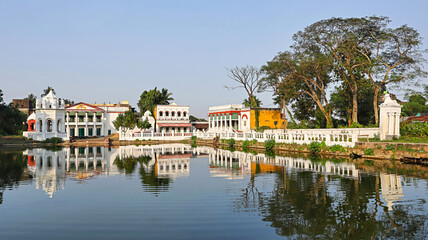 Ancient terracotta carvings on the Gopinath Temple, Srikrishnapur, Hooghly, West Bengal, India.