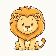 lion cartoon vector illustration