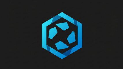 Pentagonal logo icon in vector format