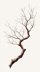 Fototapeta premium Geometric Abstract Bare Tree - A Contemporary Artistic Landscape