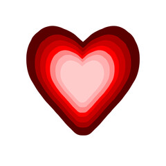Monochrome gradient red heart