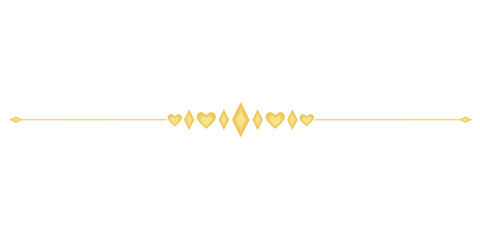 Gold Love Line. Simple Style Hand Drawn Text Divider.