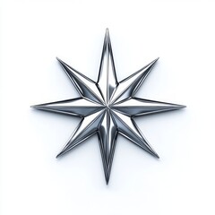 Obraz premium Stunning 3D Metallic Star Design: A Modern Graphic Element for Decorative Purposes
