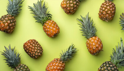 pineapple, bright color background, Generated image